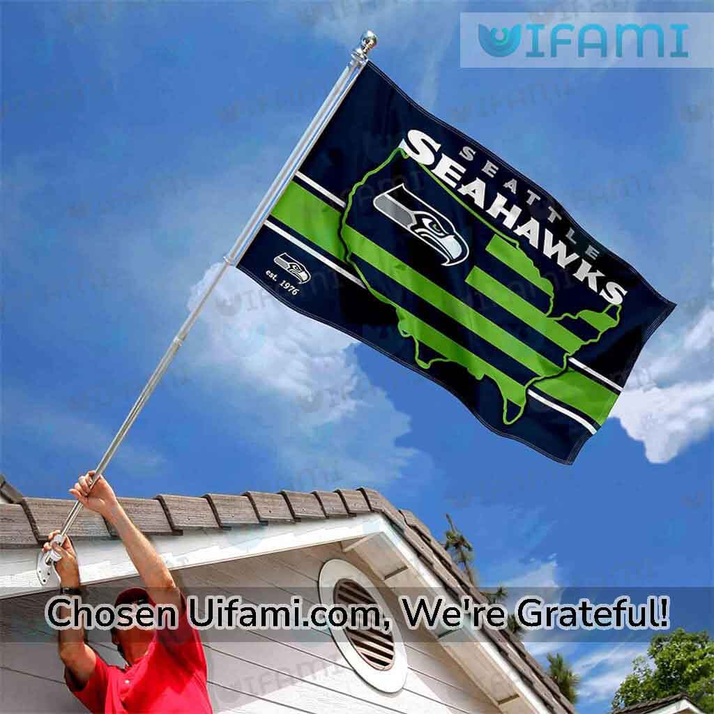 Seattle Seahawks House Flag Playful USA Map Gift