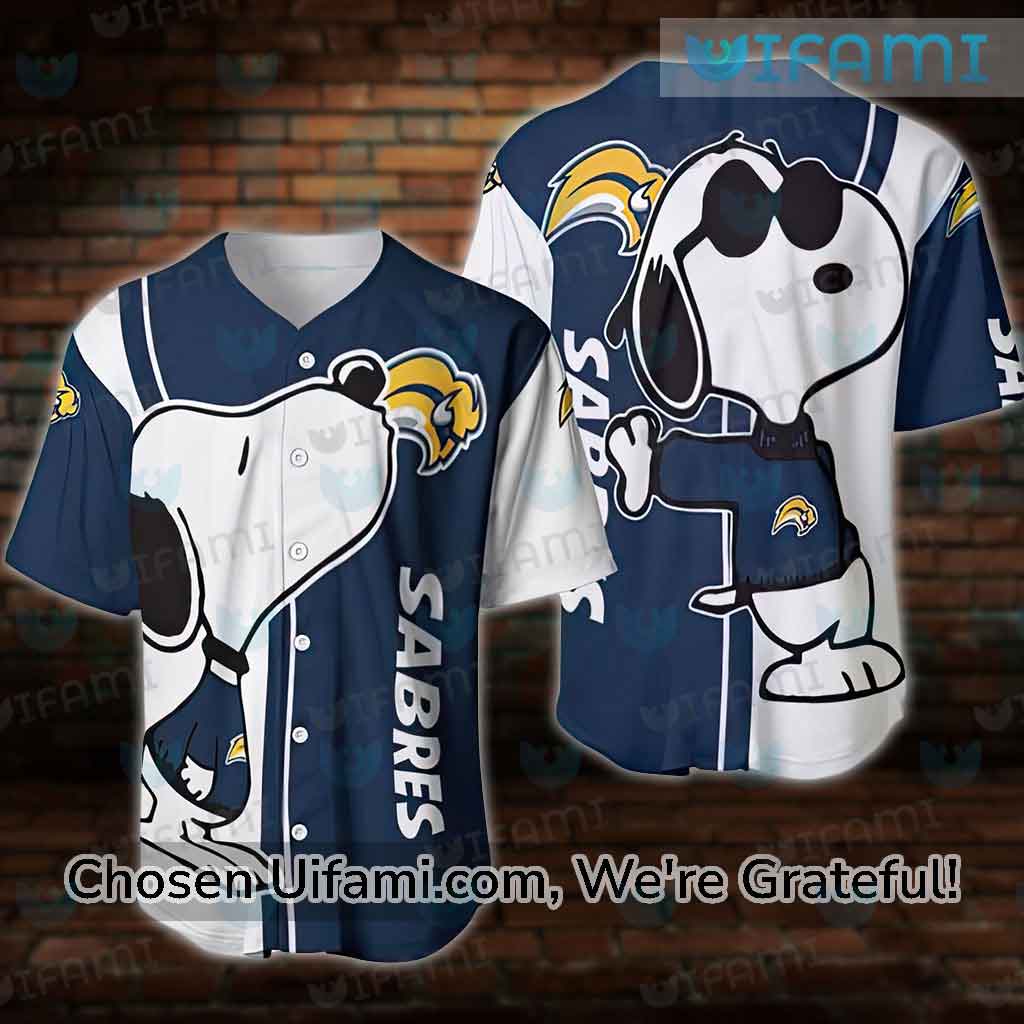 Buffalo Sabres Baseball Jersey Novelty Snoopy Gift