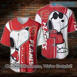 Calgary Flames Baseball Jersey Greatest Snoopy Gift