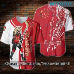 Calgary Flames Baseball Shirt Inexpensive Iron Maiden Gift