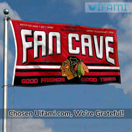 Chicago Blackhawks Outdoor Flag Alluring Fan Cave Gift