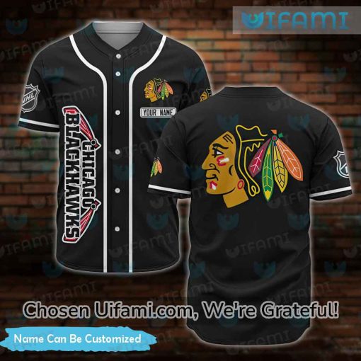 Custom Chicago Blackhawks Baseball Jersey Beautiful Blackhawks Gift