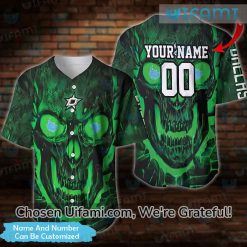 Custom Dallas Stars Baseball Jersey Exclusive Lava Skull Gift