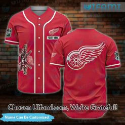 Custom Detroit Red Wings Baseball Jersey Affordable Red Wings Gift