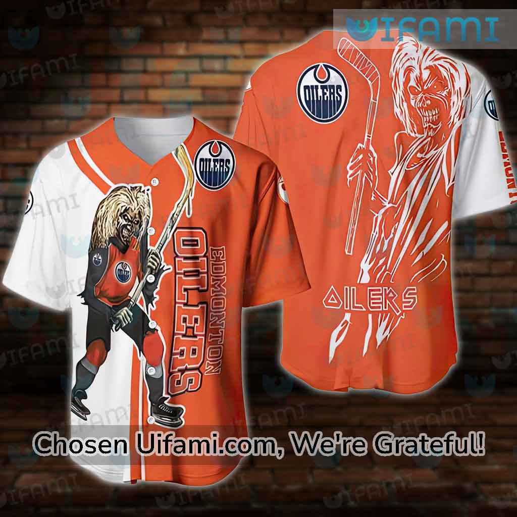Edmonton Oilers Baseball Jersey Attractive Iron Maiden Gift