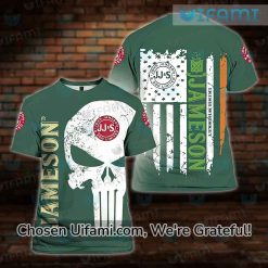 Jameson Tee Best Punisher Skull USA Flag Gift Best selling
