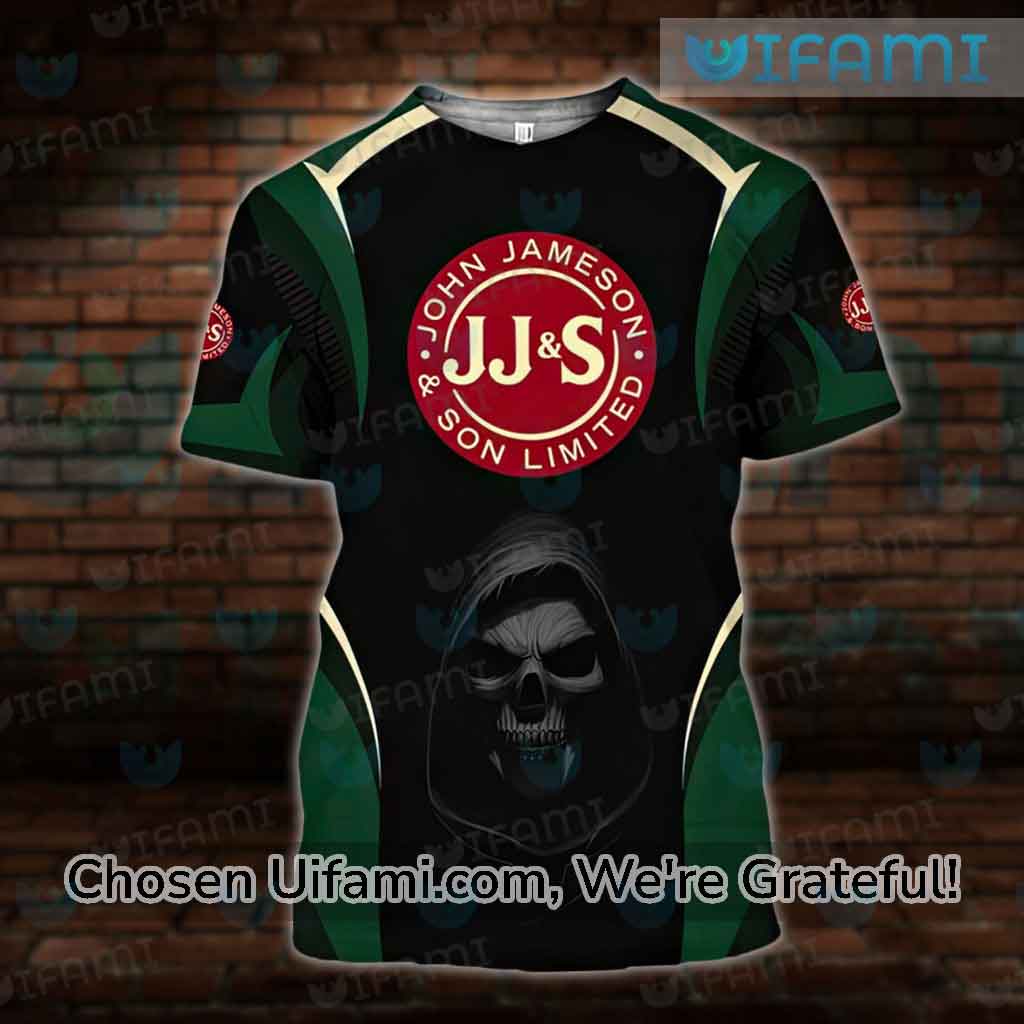Jameson Whiskey T-Shirt Mens Fascinating Skull Gift