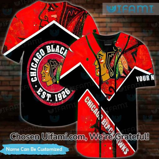 Personalized Blackhawks Baseball Jersey Surprising Chicago Blackhawks Gift