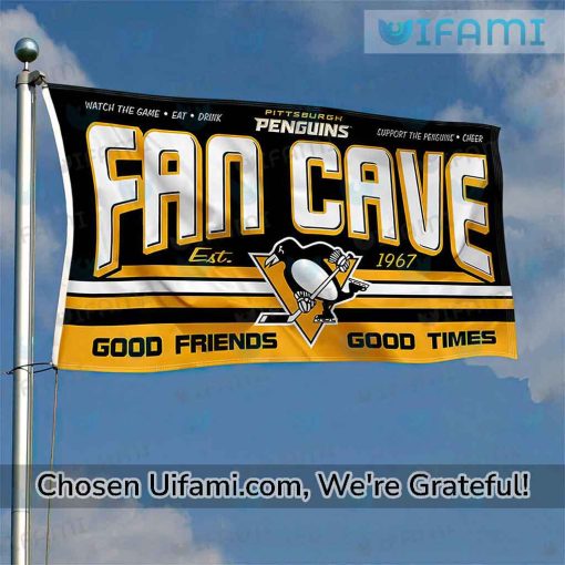 Pittsburgh Penguins Outdoor Flag Spectacular Fan Cave Gift