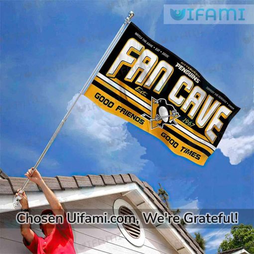 Pittsburgh Penguins Outdoor Flag Spectacular Fan Cave Gift
