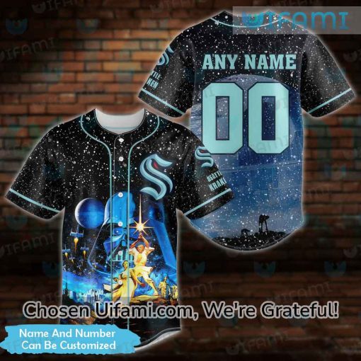 Seattle Kraken Baseball Jersey Custom Creative Star Wars Gift
