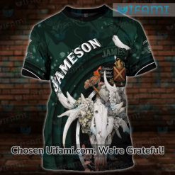 Womens Jameson Whiskey T-Shirt Amazing Deer Skull Gift