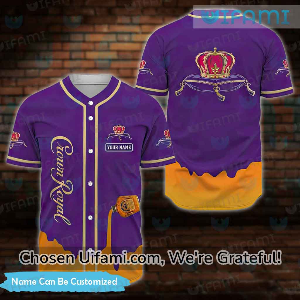 Customized Baseball Shirt Crown Royal New Gift