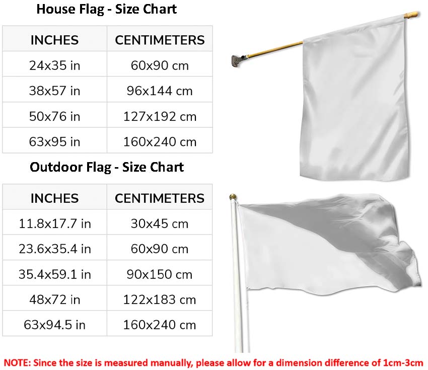 size chart des flag